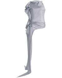 Kallmeyer - Exclusive Elif Asymmetric Draped Satin Top - Lyst