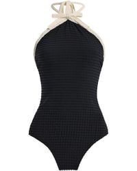 Sea - Lenora Color-Blocked Jersey One-Piece Swimsuit - Lyst