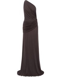 Alex Perry - Asymmetric Sleeves Twisted Gown - Lyst