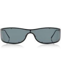 Saint Laurent - Shield Metal Sunglasses - Lyst