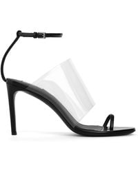 Alaïa - Asymmetric Pu-Leather Sandals - Lyst