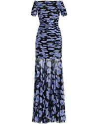 Carolina Herrera - Ruched Silk Off-The-Shoulder Gown - Lyst