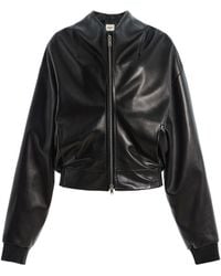 KHAITE - Ixin Leather Bomber Jacket - Lyst