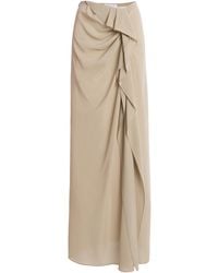 Michael Kors - Draped Wool Maxi Skirt - Lyst