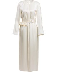 Maggie Marilyn Looks Like We Made It Belted Crepe Midi Dress - White