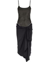 The Attico - Abito Tie-detailed Midi Dress - Lyst