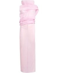 KHAITE - Jeanty Draped Gauze Maxi Dress - Lyst