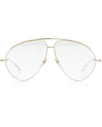 Gucci - Aviator-Frame Metal Sunglasses - Lyst