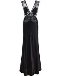 Sleeping with Jacques - Exclusive Pascal Lace-Inset Silk Maxi Dress - Lyst