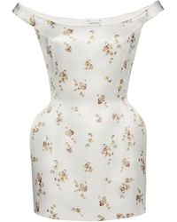 Magda Butrym - Off-The-Shoulder Silk Taffeta Mini Dress - Lyst