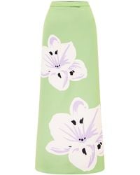 LEO LIN - Clementine Floral-Print Maxi Skirt - Lyst