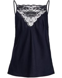 By Malene Birger - Leeba Lace-Trimmed Satin Camisole Top - Lyst