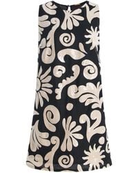 Cala De La Cruz - Loren Sequined Linen Mini Dress - Lyst