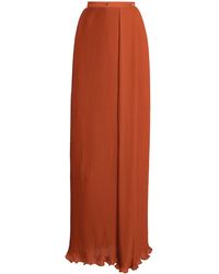 Elie Saab - Plissé Chiffon Maxi Skirt - Lyst
