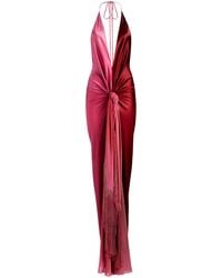 Silvia Tcherassi - Corsario Halter Stretch-Silk Maxi Dress - Lyst