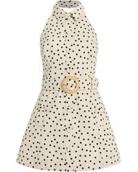 Cara Cara - Parker Polka-dot Cotton Mini Halter Shirt Dress - Lyst