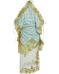 Christopher Esber - Embroidered Handkerchief Envelope Cotton Dress - Lyst