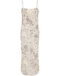 Rachel Gilbert - Francesca Floral Crystal-Embellished Tulle Midi Dress - Lyst