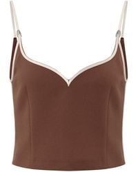 Paris Georgia Basics - Heart Bonded Jersey Vest Top - Lyst