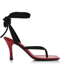 Christopher Esber - Frida Flip Flop Heeled Leather Sandals - Lyst