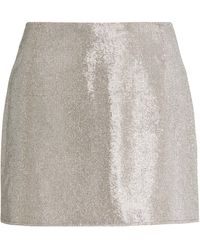 Nue Camille Rhinestone Mini Skirt - Metallic