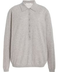Frankie Shop - Tala Knit Wool-Blend Polo Shirt - Lyst