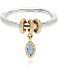 Spinelli Kilcollin - Exclusive La Isla 18k Yellow Gold And Steling Silver Pia Marquise Blue Ring - Lyst