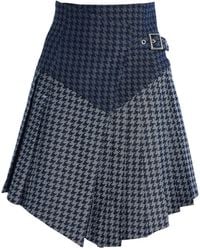 Tolu Coker - Kilt Pleated Cotton Mini Skirt - Lyst