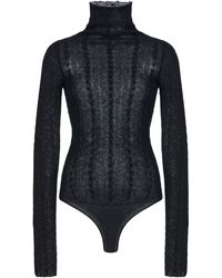 Haikure - Margie Turtleneck Wool-Blend Bodysuit - Lyst