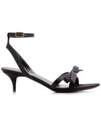 Balenciaga - Nano Bow-Detailed Satin Sandals - Lyst