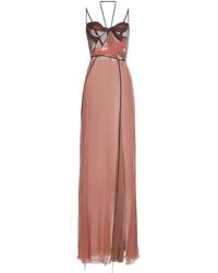 Nensi Dojaka - Mae Draped Silk Corset Gown - Lyst