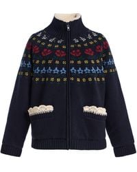 Sea - Preston Sherpa-Lined Knit Jacket - Lyst