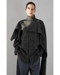 DARKPARK - Georgia Wool Shirt With Detachable Scarf - Lyst