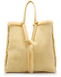 Bottega Veneta - Reversible Oversized Shearling Tote Bag - Lyst