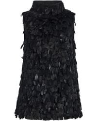 Jonathan Simkhai - Karlene Feather-Embellished Crepe Mini Dress - Lyst