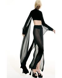 Adriana Degreas - X Sabine Getty Sheer Silk Top & Maxi Skirt Set - Lyst