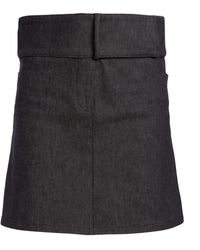 Courreges - Belted Denim Mini Skirt - Lyst