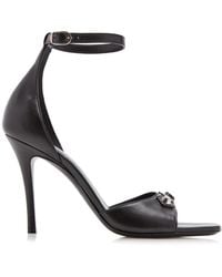 Balenciaga - City Heeled Leather Sandals - Lyst