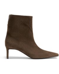 KHAITE - Ona Suede Ankle Boots - Lyst