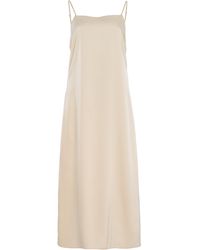 Leset - Barb Open Back Satin Midi Slip Dress - Lyst