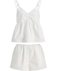 Deiji Studios - Bind Cotton-Poplin Short Set - Lyst