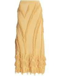 Ulla Johnson - Astrid Fringed Knit Maxi Skirt - Lyst