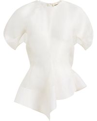 KHAITE - Rumi Linen Silk Top - Lyst