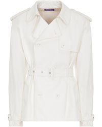 Ralph Lauren - Maiven Short Leather Trench Coat - Lyst