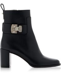 Christian Louboutin - Booty Lock Calfskin Boots 70 - Lyst