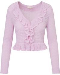 LoveShackFancy - Nilah Knitted Cardigan - Lyst
