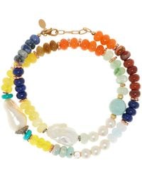 Joie - Exclusive La Isla Diamond Baroque Pearl Pastel Wrap Anklet/Necklace - Lyst