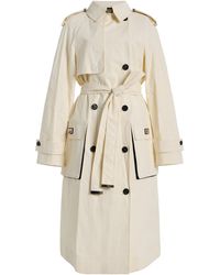 Ferragamo - Coated Linen Trench Coat - Lyst