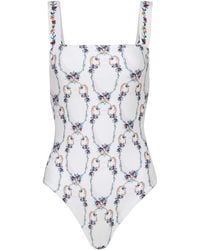 Agua Bendita - Cafe Florero Square Neck One-piece Swimsuit - Lyst