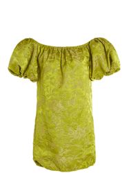Saint Laurent - Floral Brocade Mini Dress - Lyst